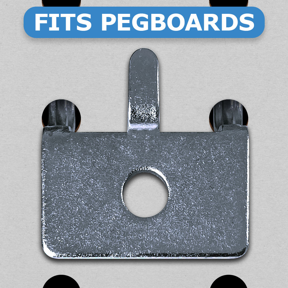 Pegboard Picture Hanging Utility Notch Hooks (For 1/8 & 1/4 Pegboards)