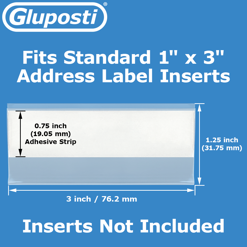 Clear Self-Adhesive Shelf Label Holders - 1" x 3"